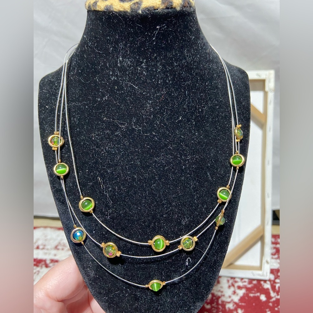 Carol for Eva Graham Layer Wire Necklace With Beads